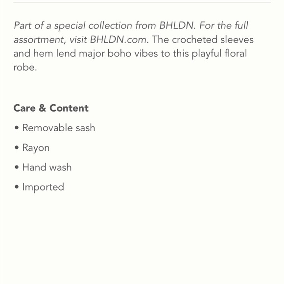 Bhldn hibiscus robe - Picture 2 of 2